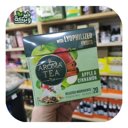 شاي مجفف بالتبريد بنكهة التفاح والقرفة (20 اصبع)