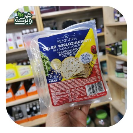 خبز التوست مع خليط حبوب الكتان النباتي بدون سكر خالي من الجلوتين 160 غم