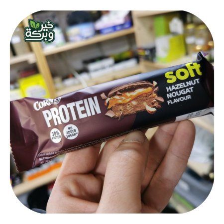 كورني بروتين بارز نوجا البندق بدون سكر مضاف (30٪ بروتين)