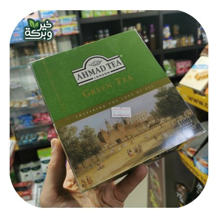 شاي اخضر Ahmad Tea (عدد 100 اصبع)