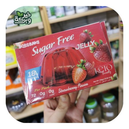 جلي الكيتو فراولة 18 جرام بروتين وبدون سكر ودهون