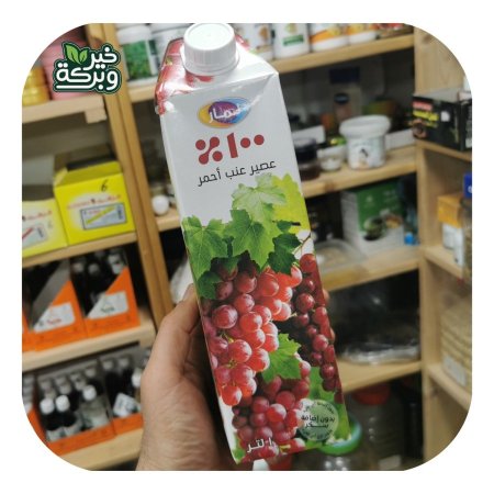 لمار عصير عنب احمر خالي من السكر المضاف 1 لتر