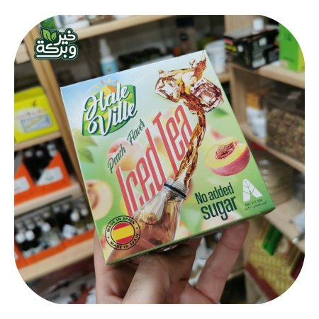شاي مثلج iced tea بنكهة الخوخ بدون سكر مضاف (علبة 12 اصبع)