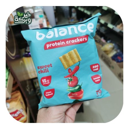 Balance -  كراكرز البروتين بنكهة التشيلي الحلو 15 جرام بروتين مخبوز بالفرن