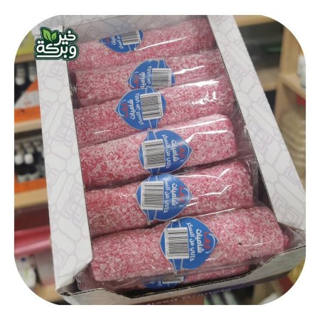 اصابع جوز الهند احمر بدون سكر مضاف