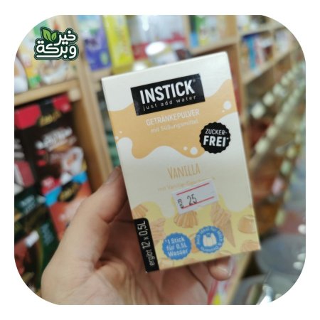 Instick عصير بودرة فانيلا خالي من السكر المضاف 12 اصبع