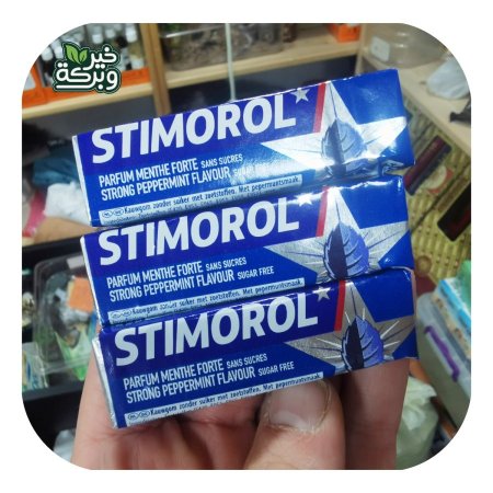 علكة Stimorol نعنع قوي بدون سكر مضاف (عدد 3 صغير)