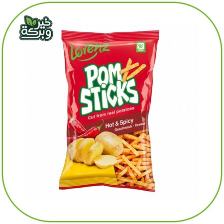 Lorenz شيبس بطاطا طبيعي اصابع مخبوز حار 85 جرام