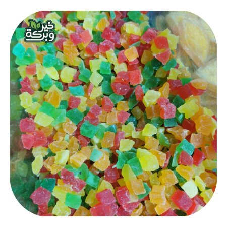 بابابا قطع ملونة مجففة