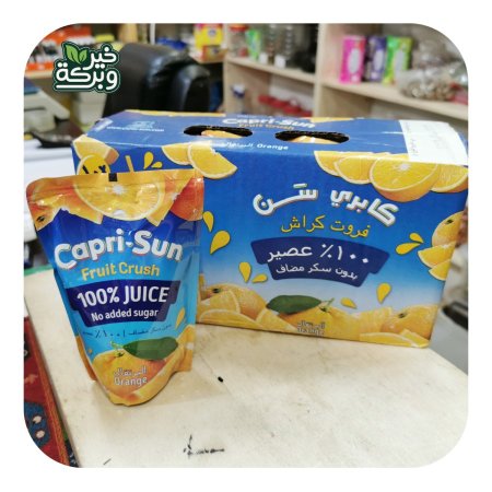 عصير برتقال capri-sun الطبيعي وبدون سكر مضاف (كرتون 10 حبات) 