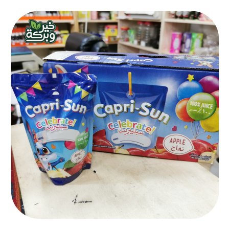 عصير تفاح capri-sun الطبيعي وبدون سكر مضاف (كرتون 10 حبات) 